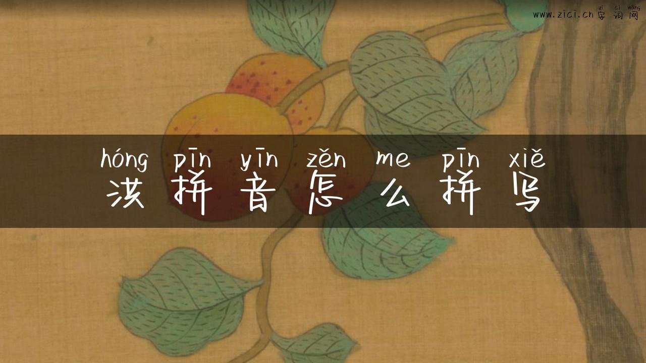 洪拼音怎么拼写