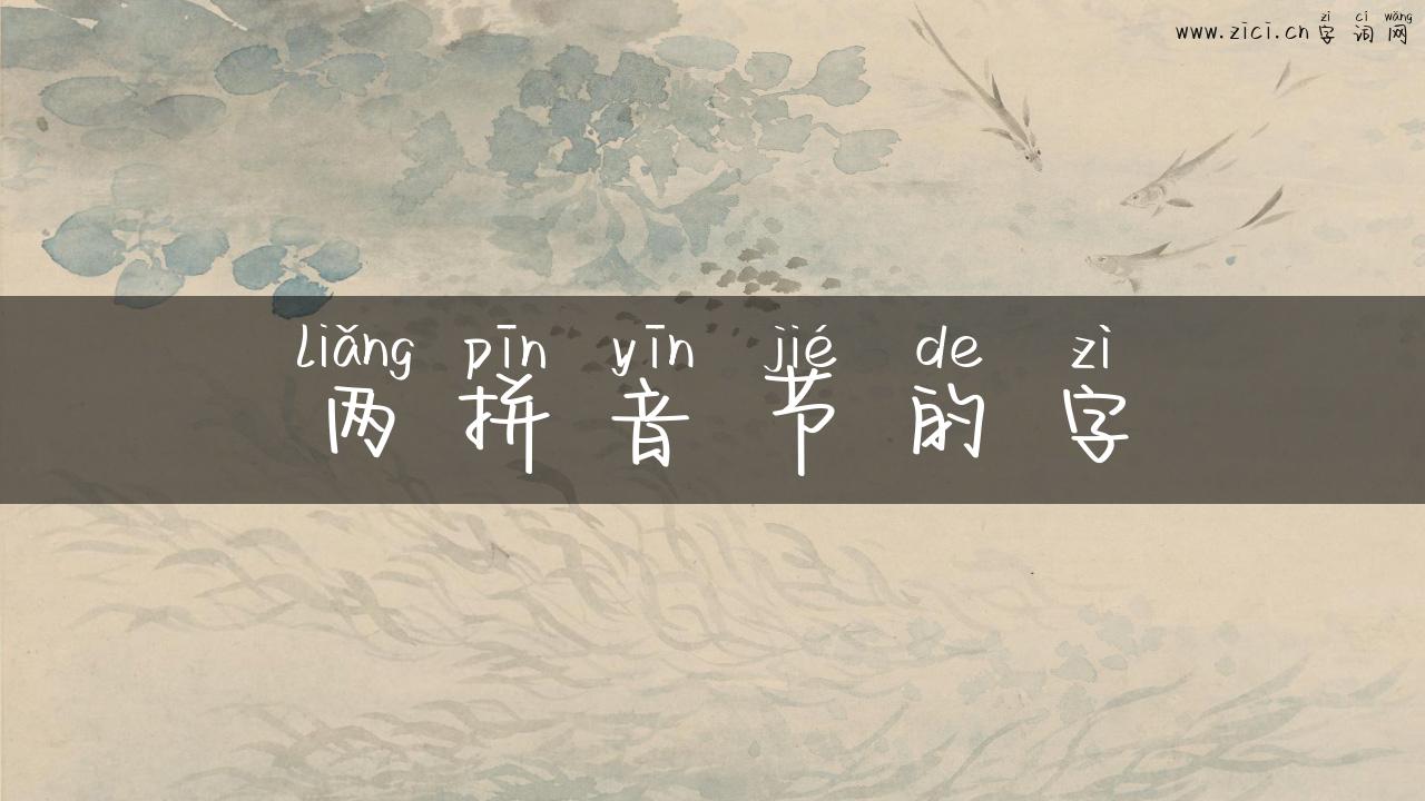 两拼音节的字