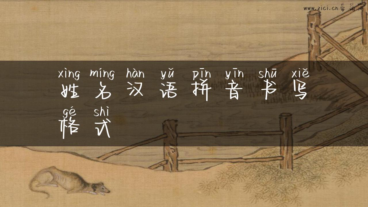 姓名汉语拼音书写格式
