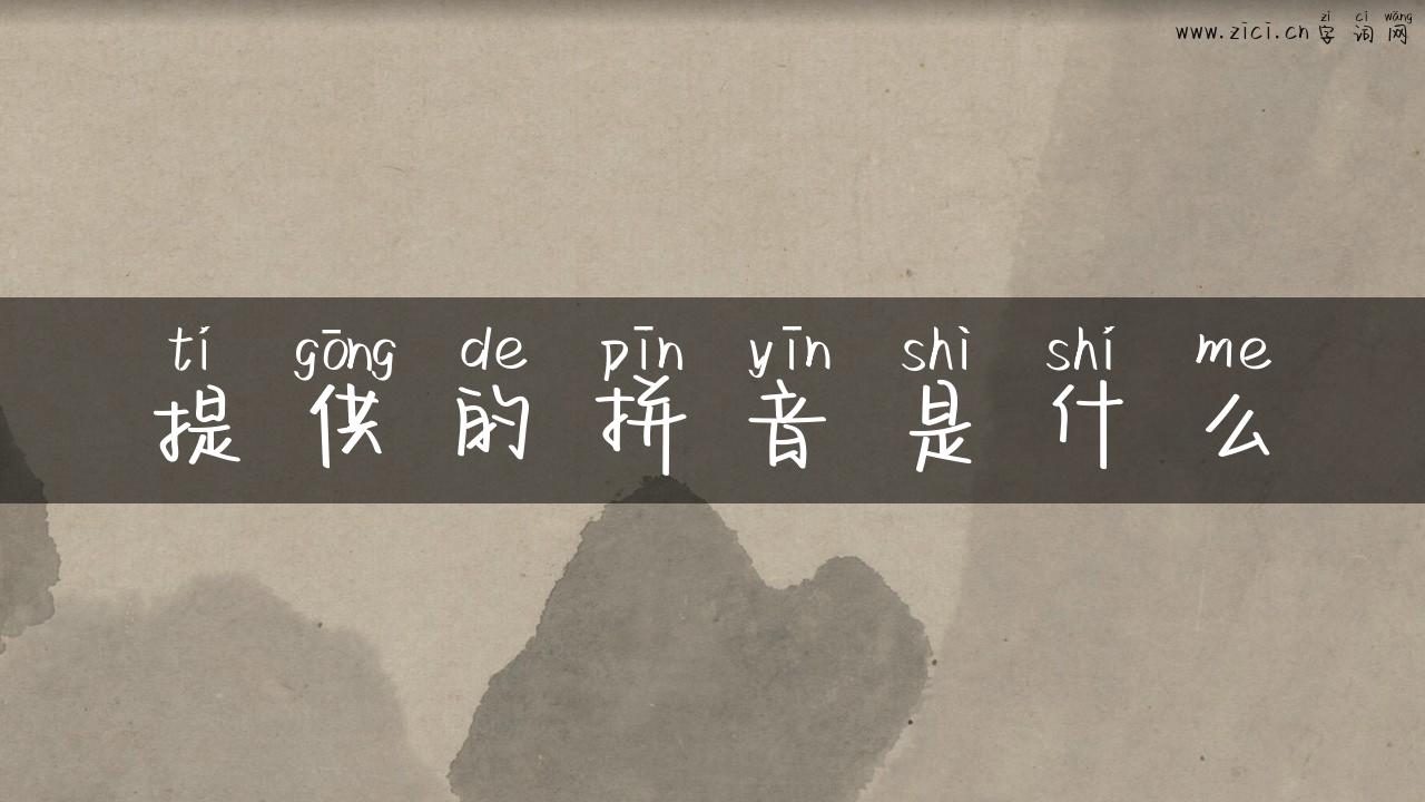 提供的拼音是什么