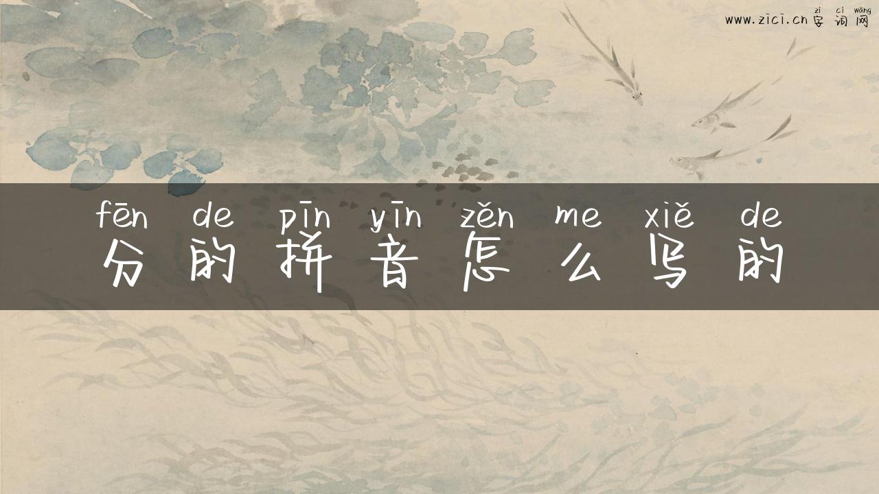 分的拼音怎么写的