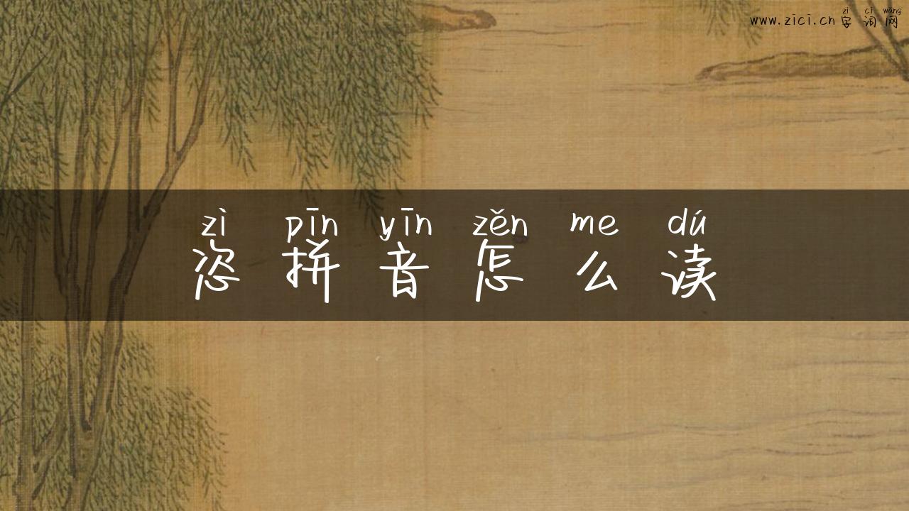 恣拼音怎么读