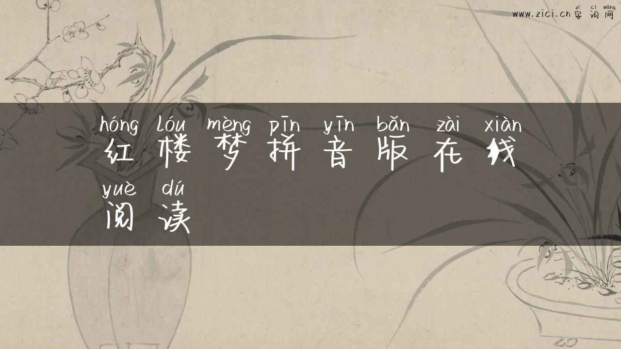红楼梦拼音版在线阅读
