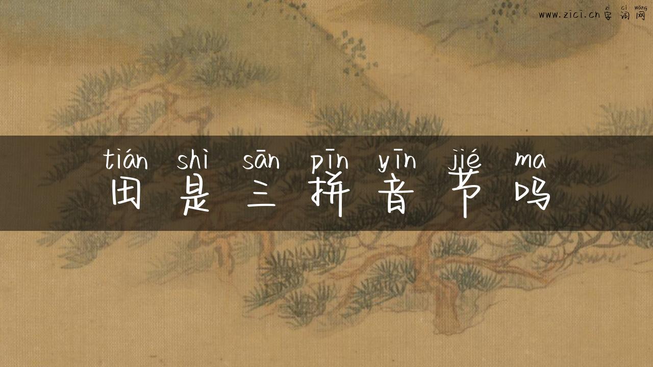 田是三拼音节吗