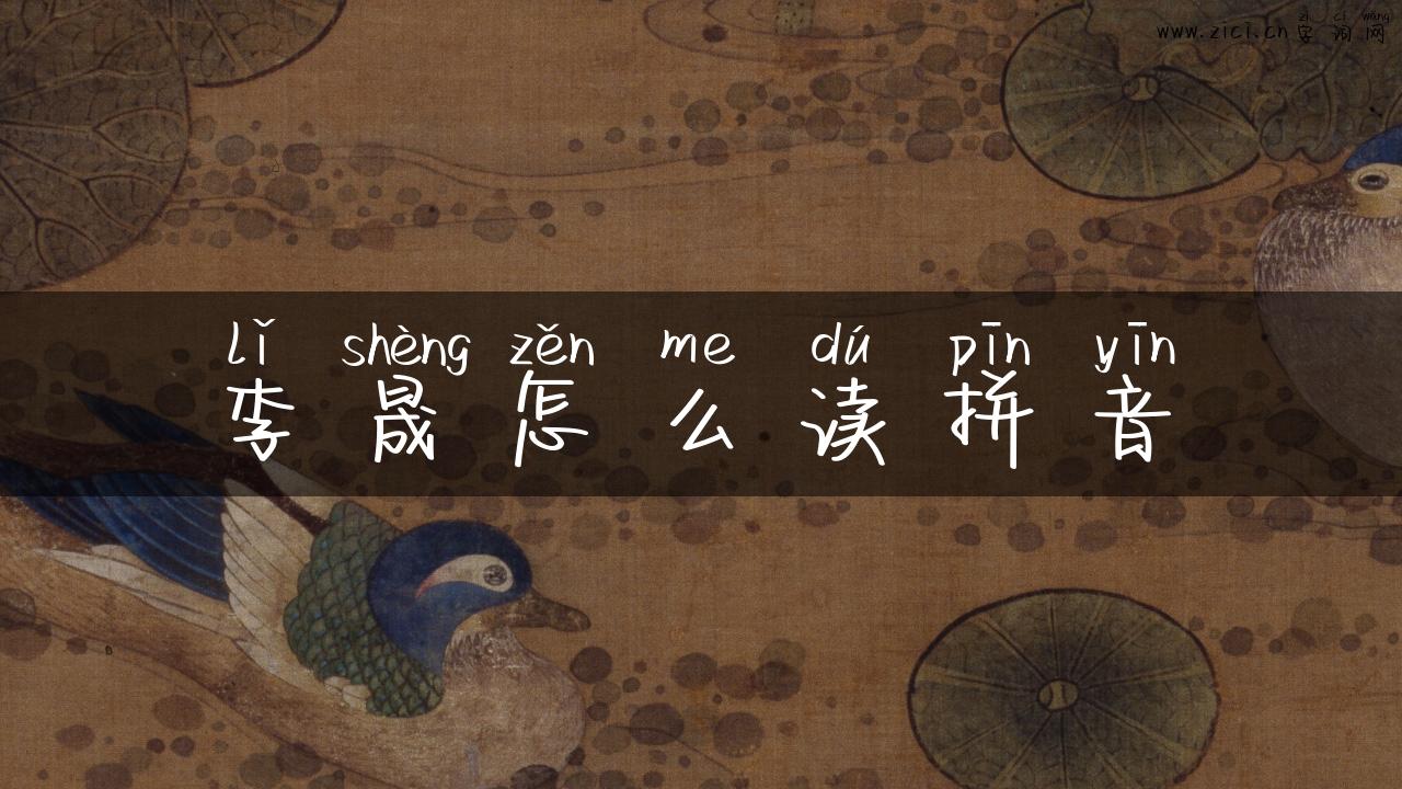 李晟怎么读拼音