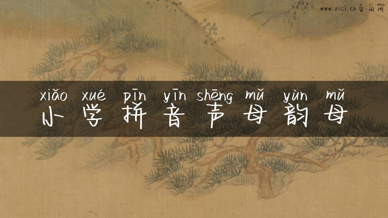 小学拼音声母韵母