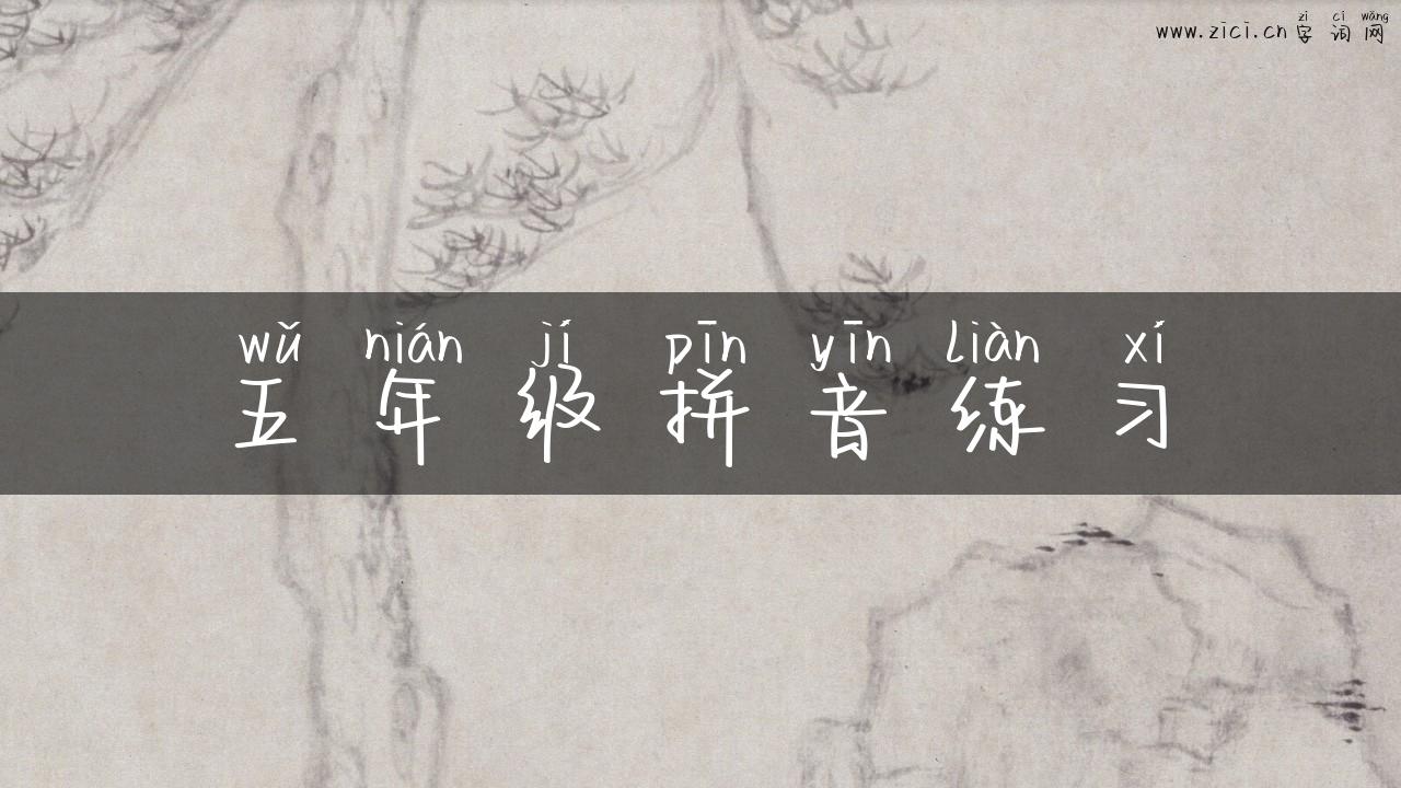 五年级拼音练习