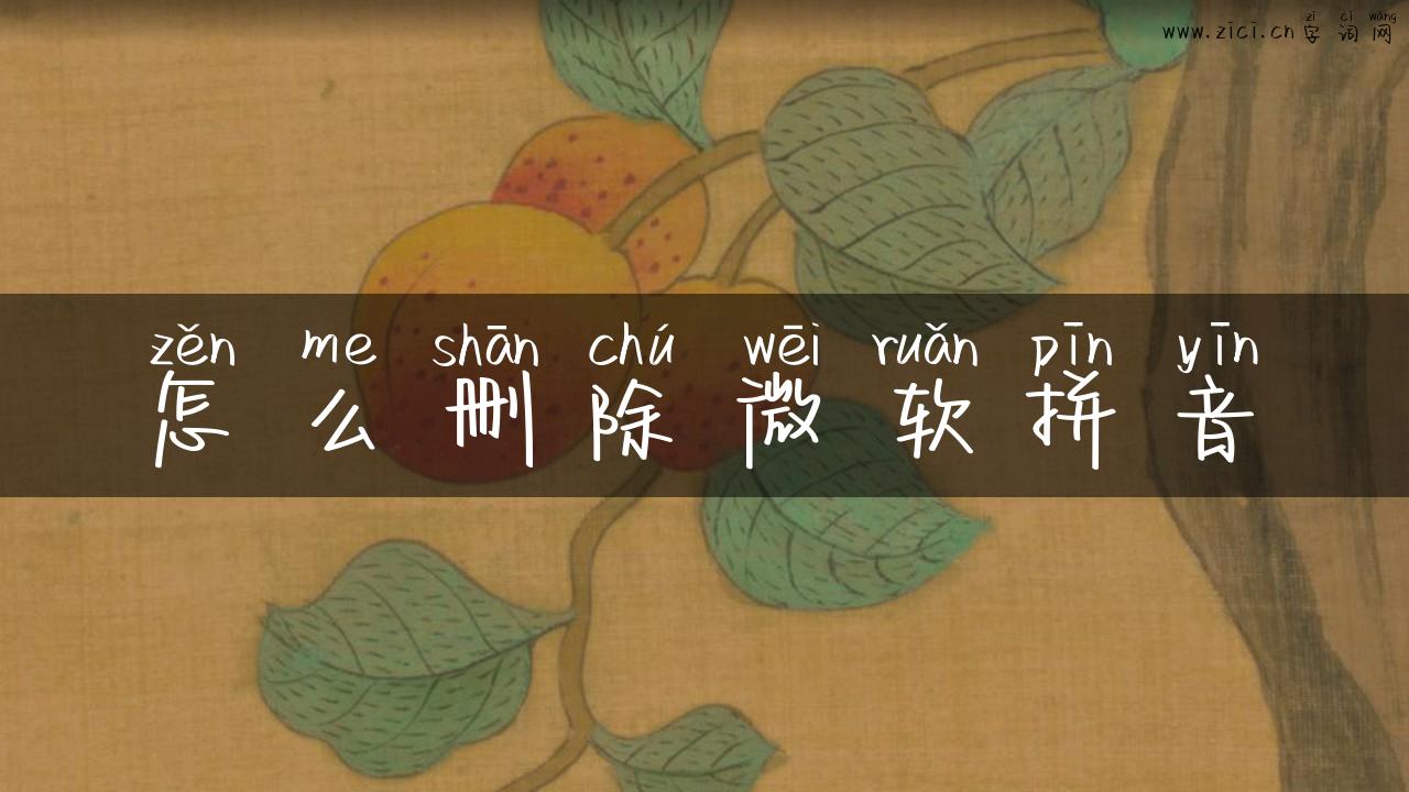 怎么删除微软拼音