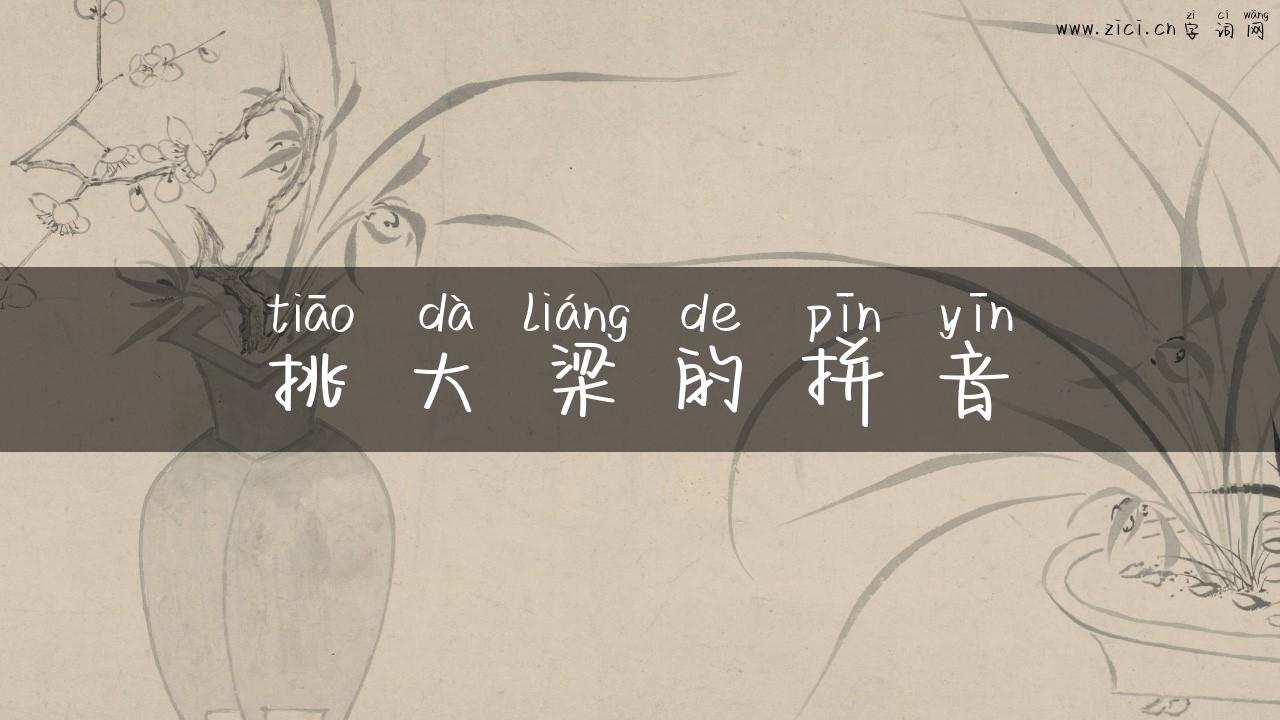 挑大梁的拼音