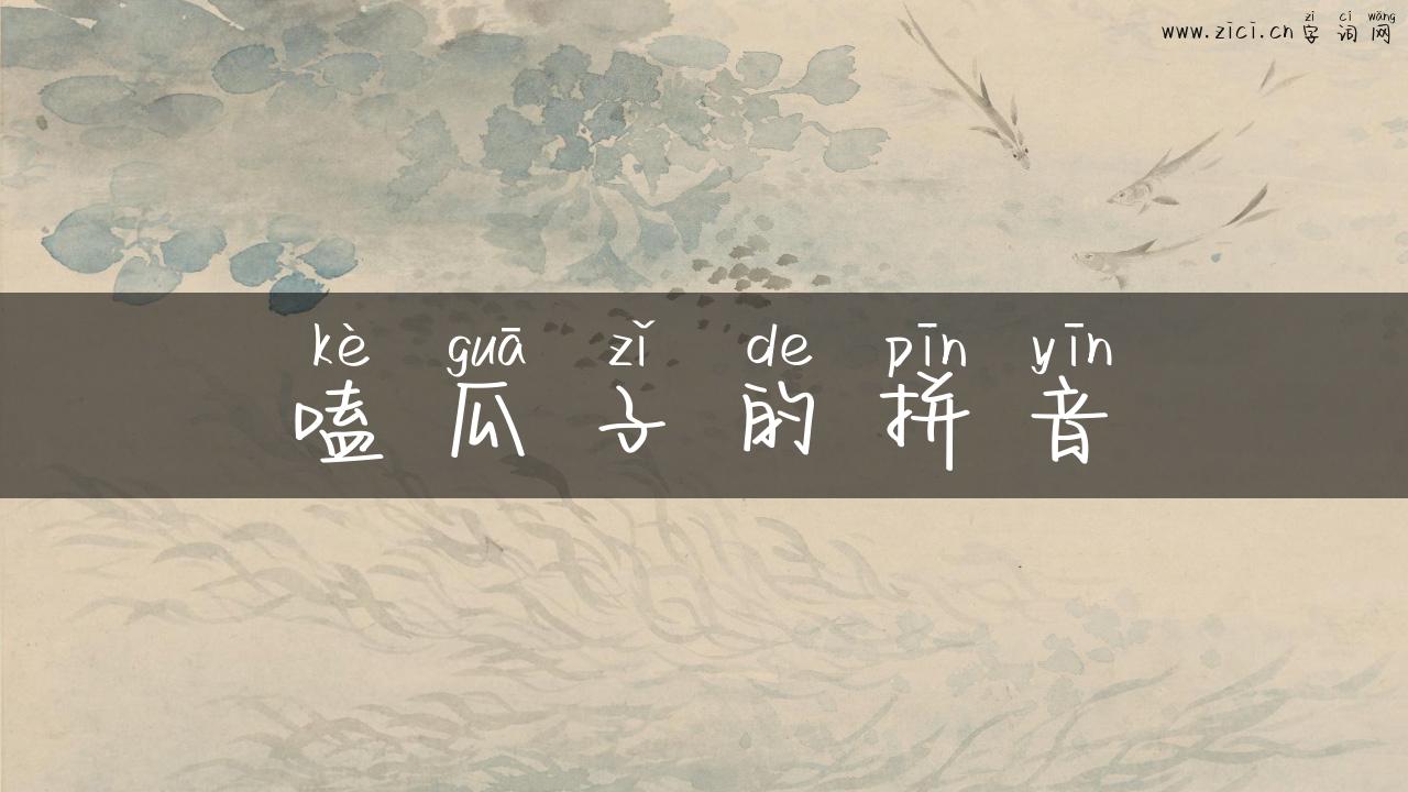 嗑瓜子的拼音