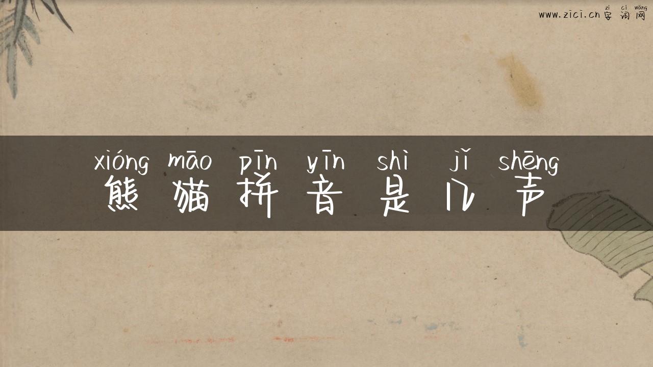 熊猫拼音是几声