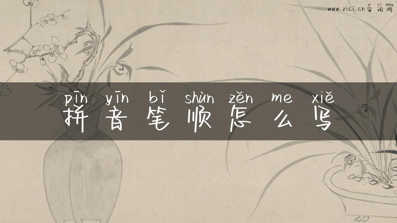 拼音笔顺怎么写