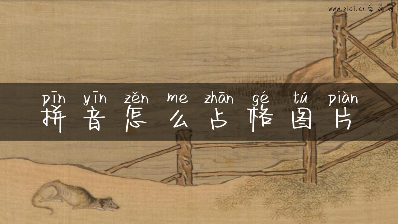 拼音怎么占格图片