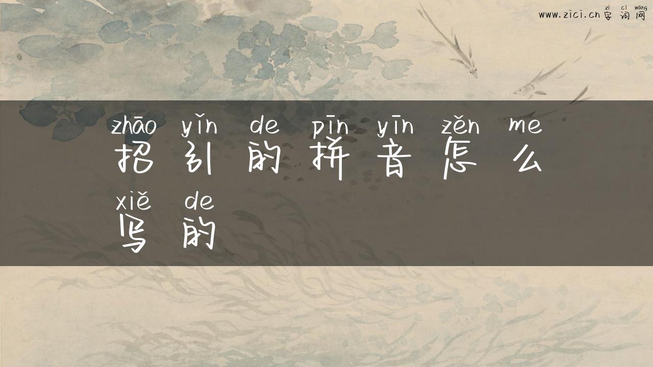 招引的拼音怎么写的