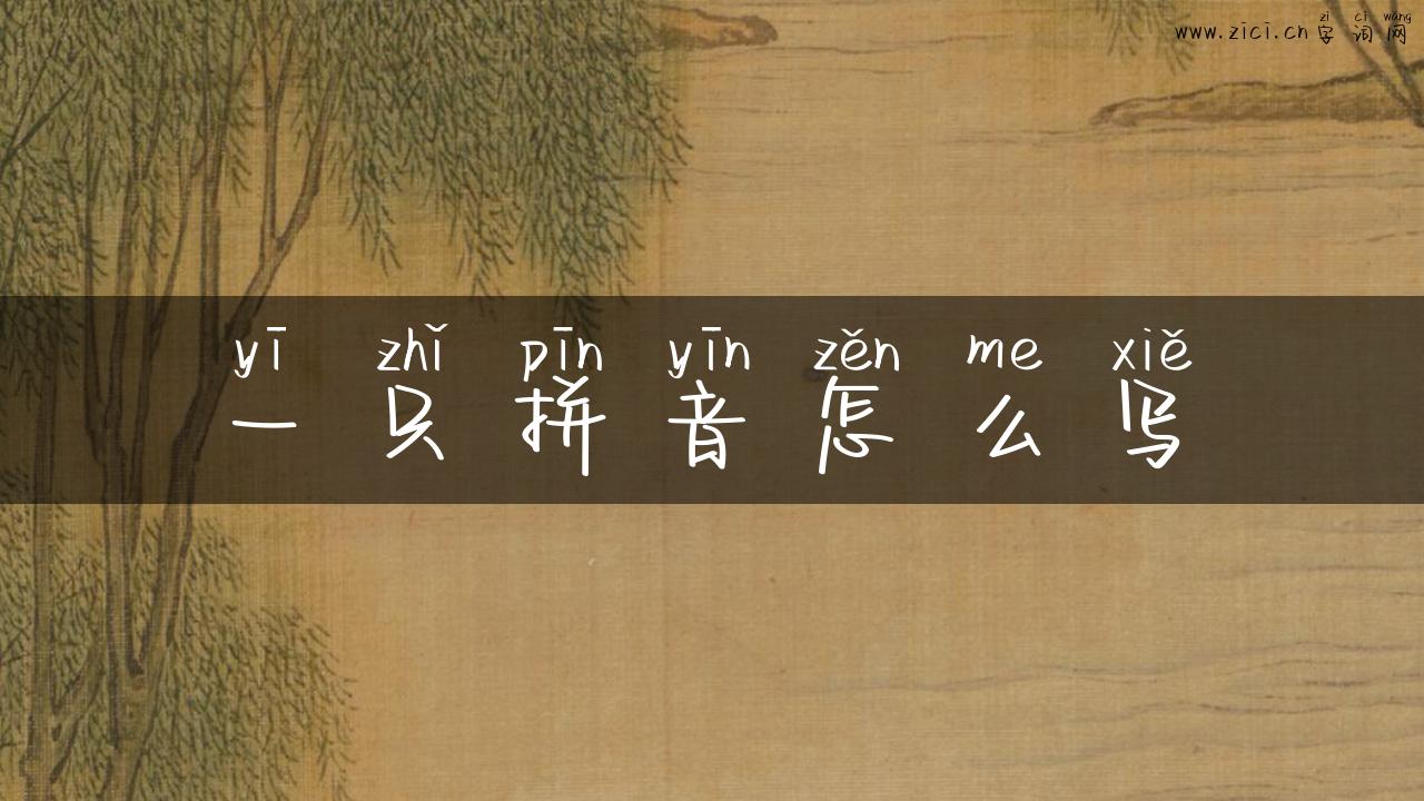 一只拼音怎么写
