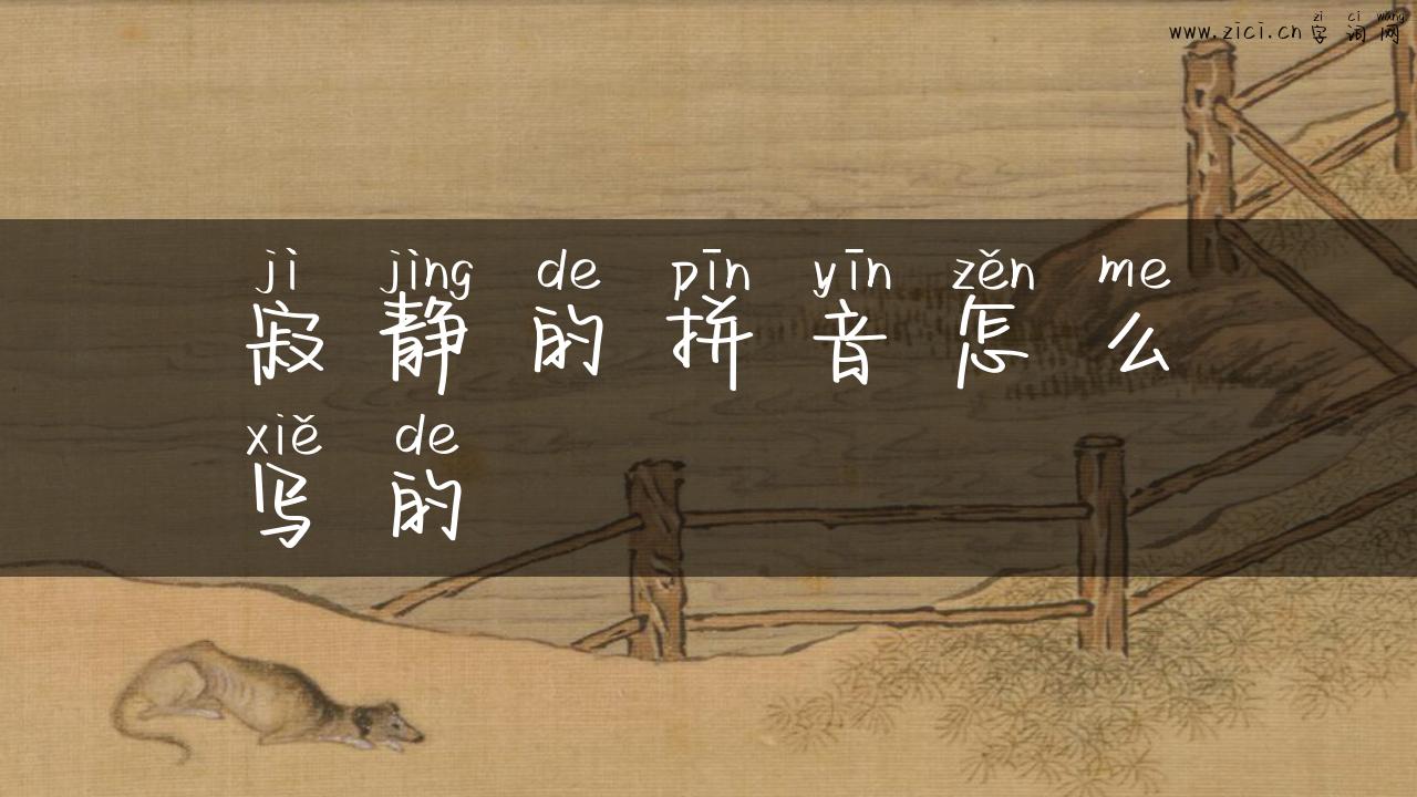寂静的拼音怎么写的