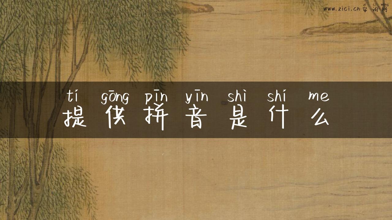 提供拼音是什么