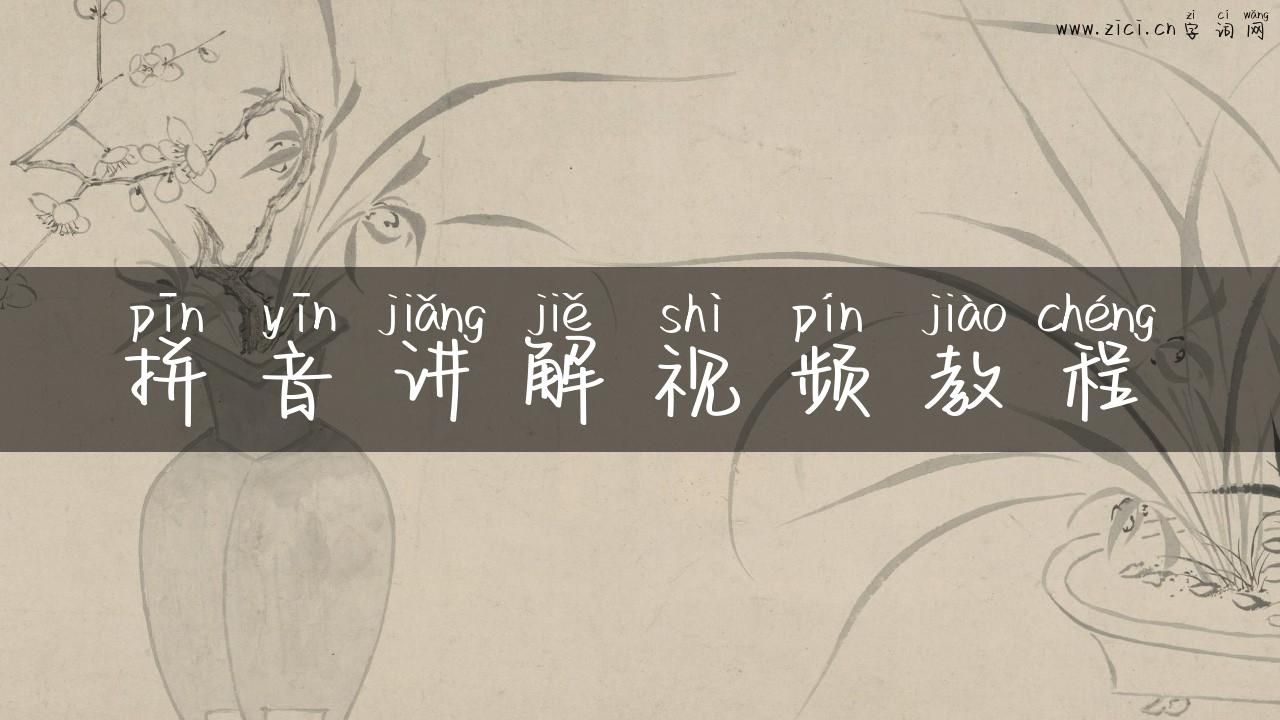 拼音讲解视频教程