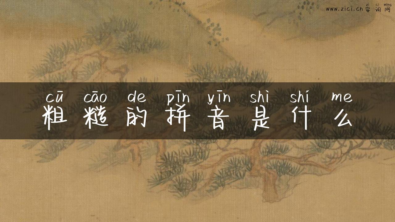 粗糙的拼音是什么