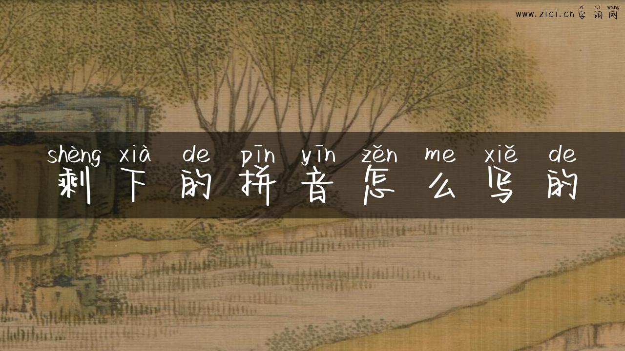 剩下的拼音怎么写的
