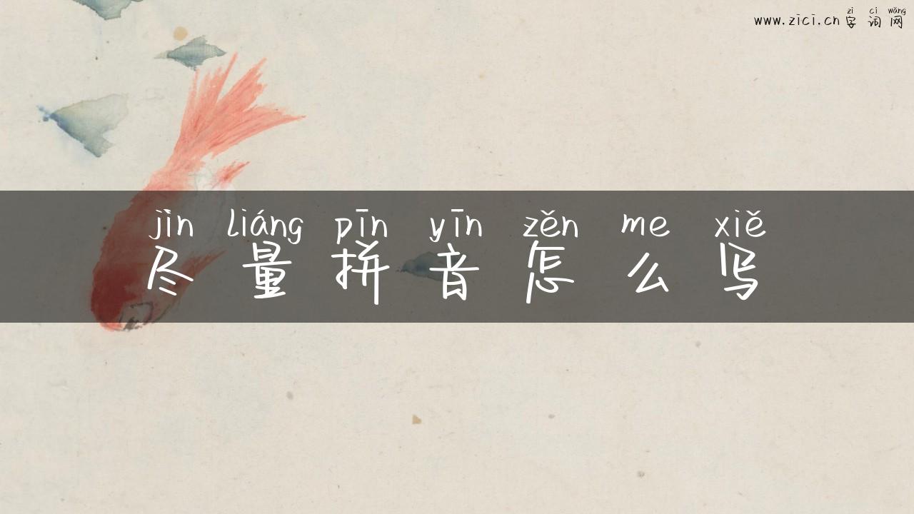 尽量拼音怎么写