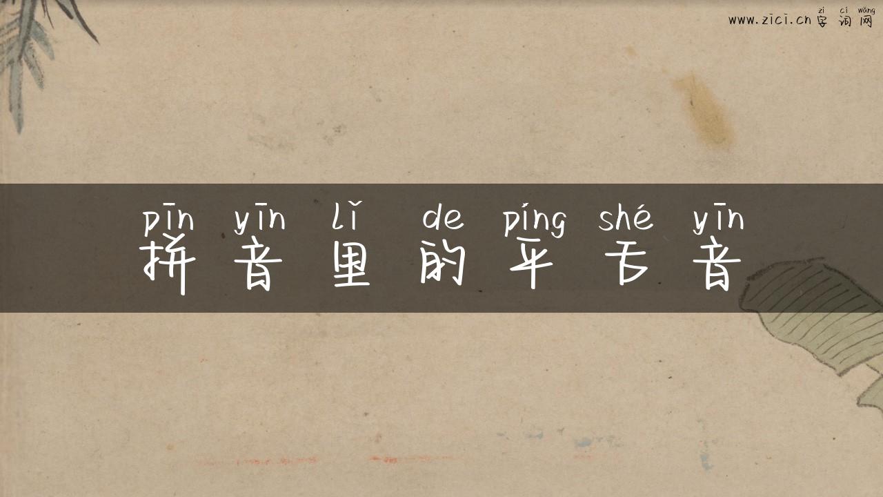 拼音里的平舌音
