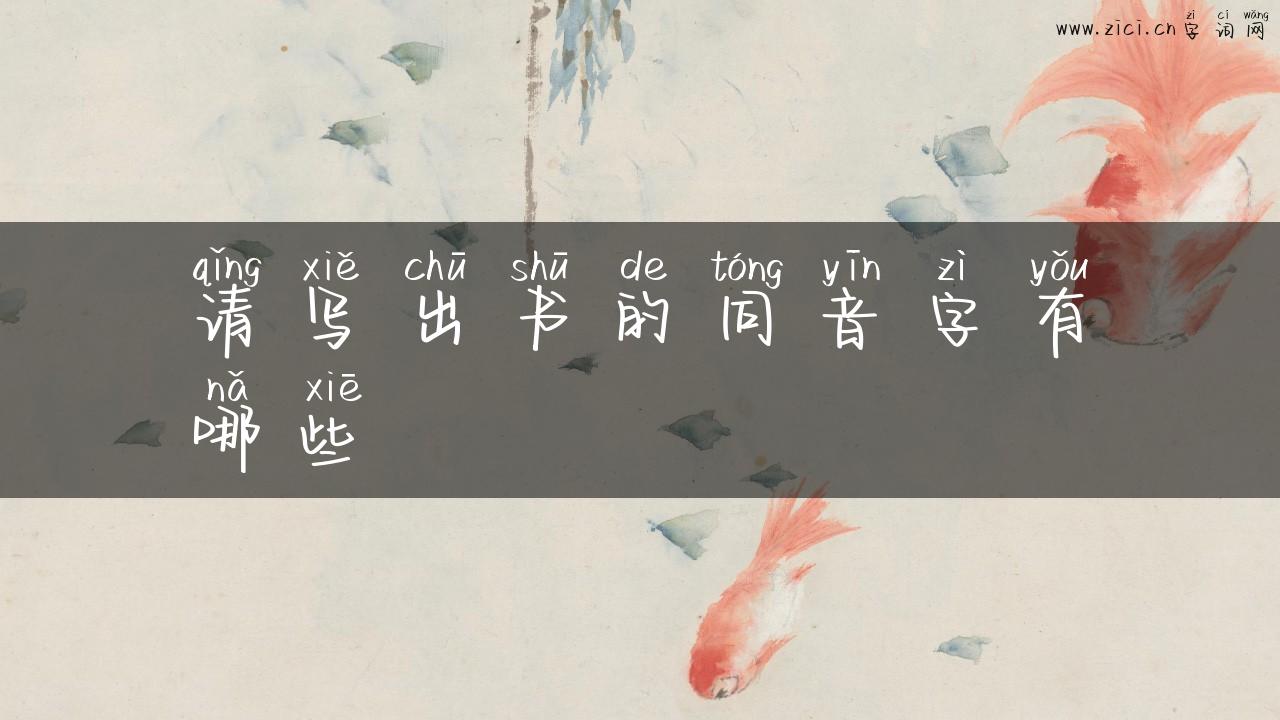 请写出书的同音字有哪些