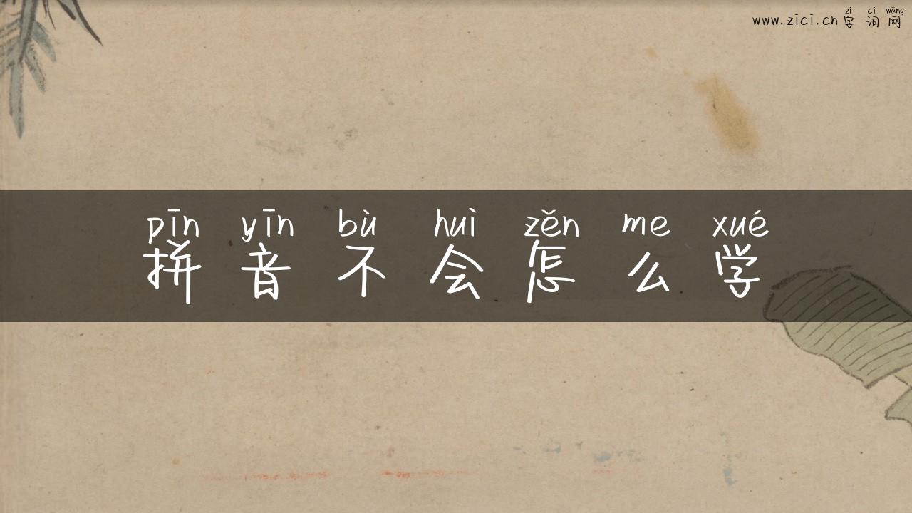拼音不会怎么学