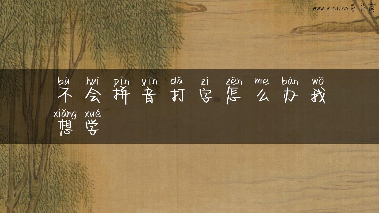 不会拼音打字怎么办我想学