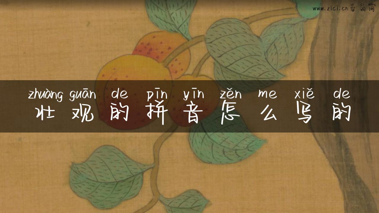 壮观的拼音怎么写的