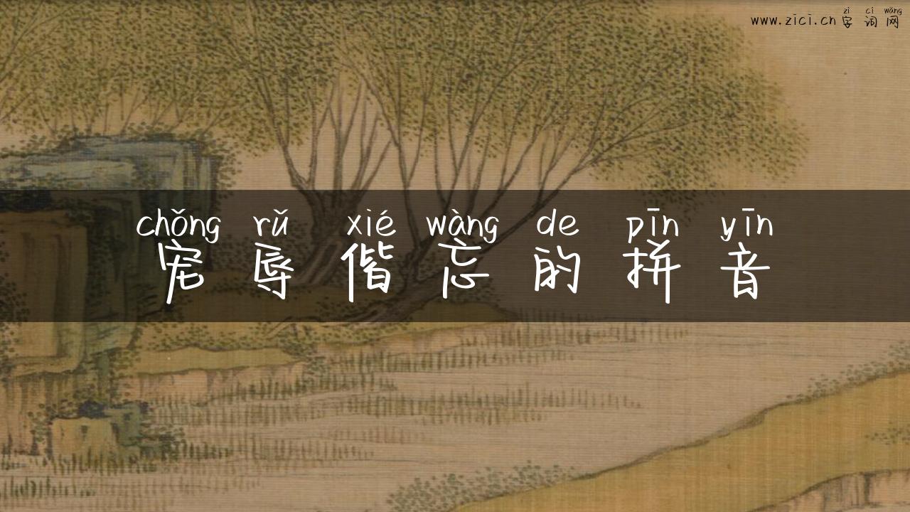 宠辱偕忘的拼音