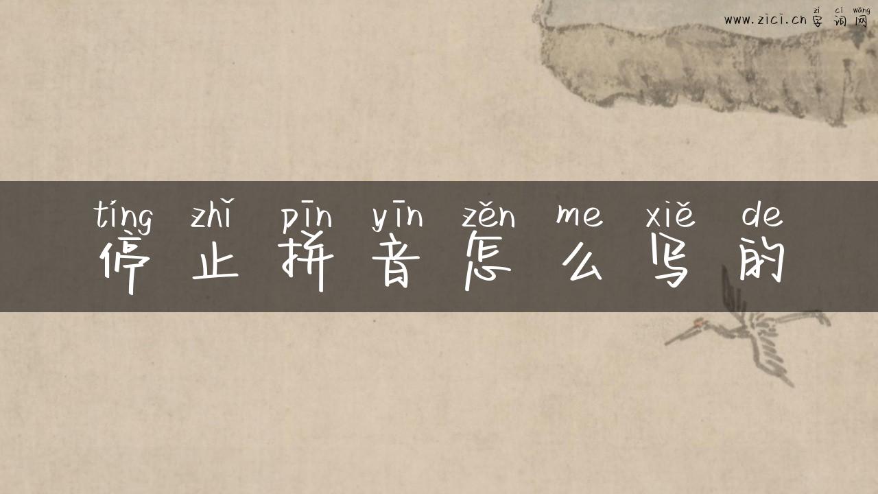 停止拼音怎么写的