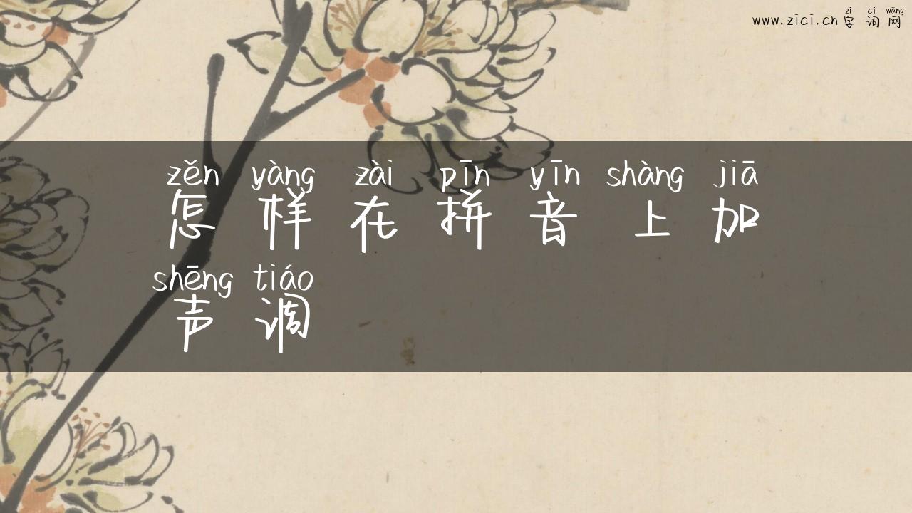 怎样在拼音上加声调