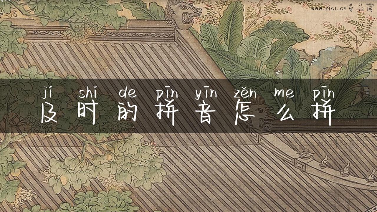 及时的拼音怎么拼