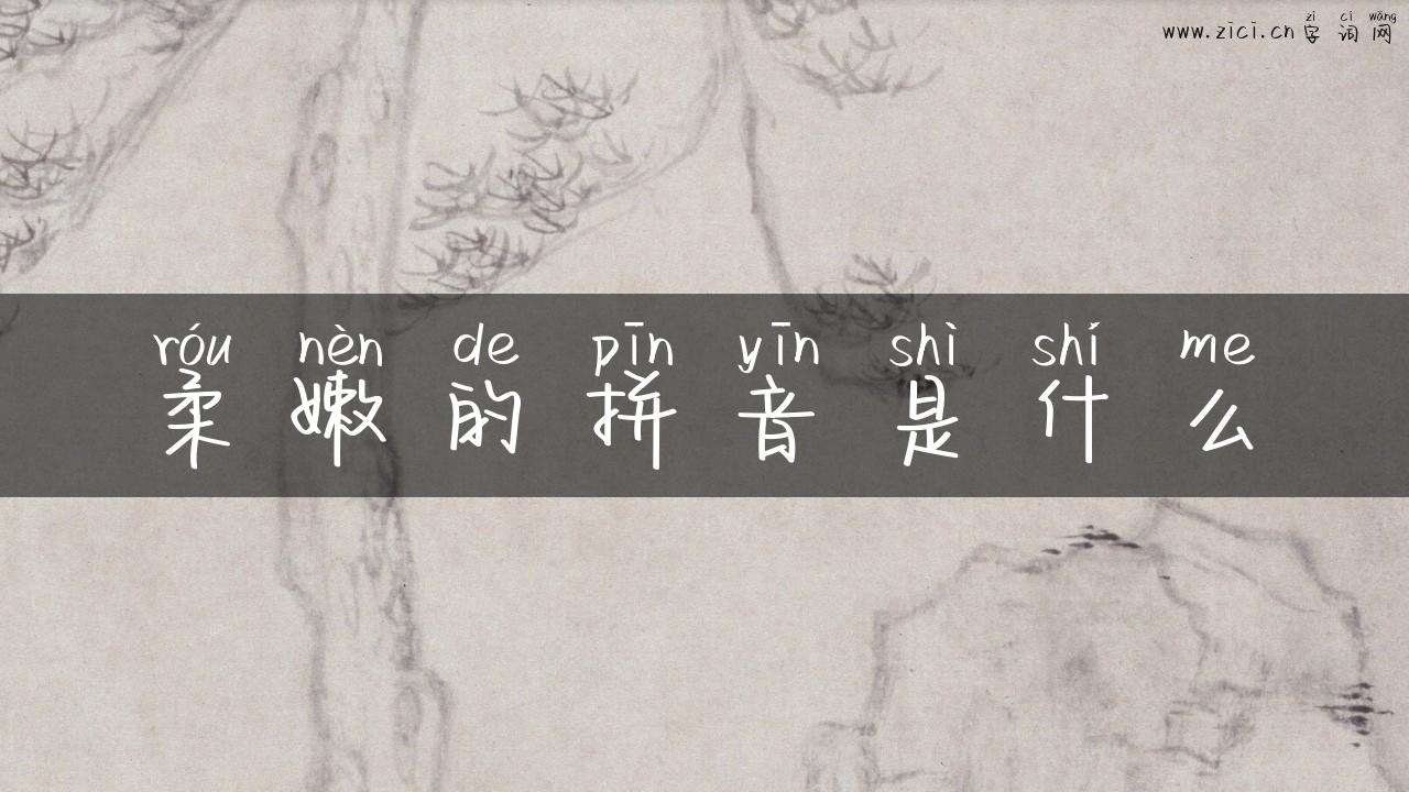 柔嫩的拼音是什么