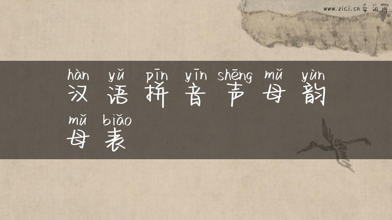 汉语拼音声母韵母表