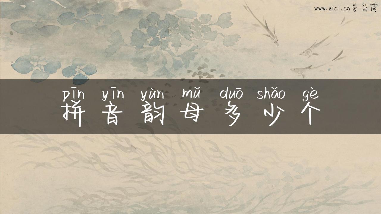 拼音韵母多少个