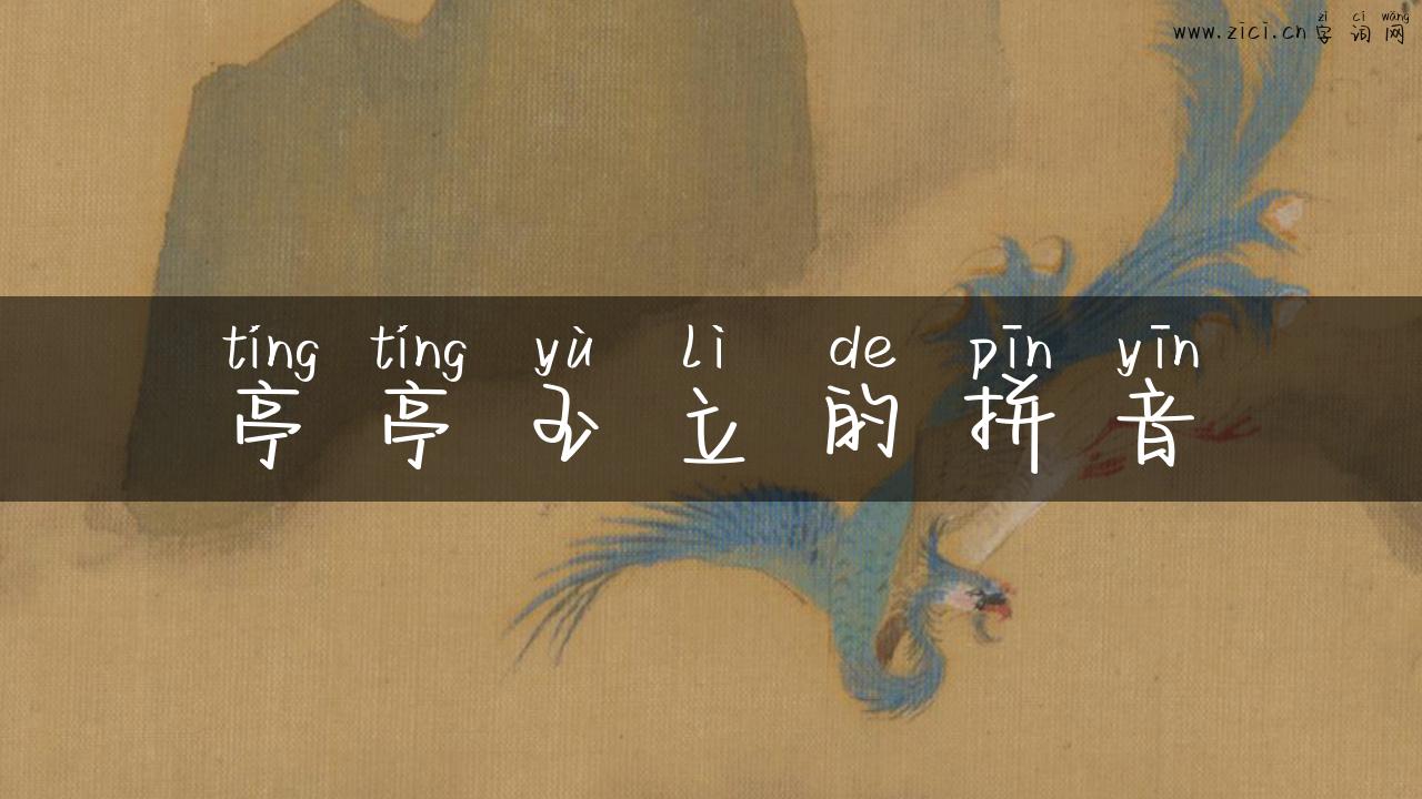 亭亭玉立的拼音