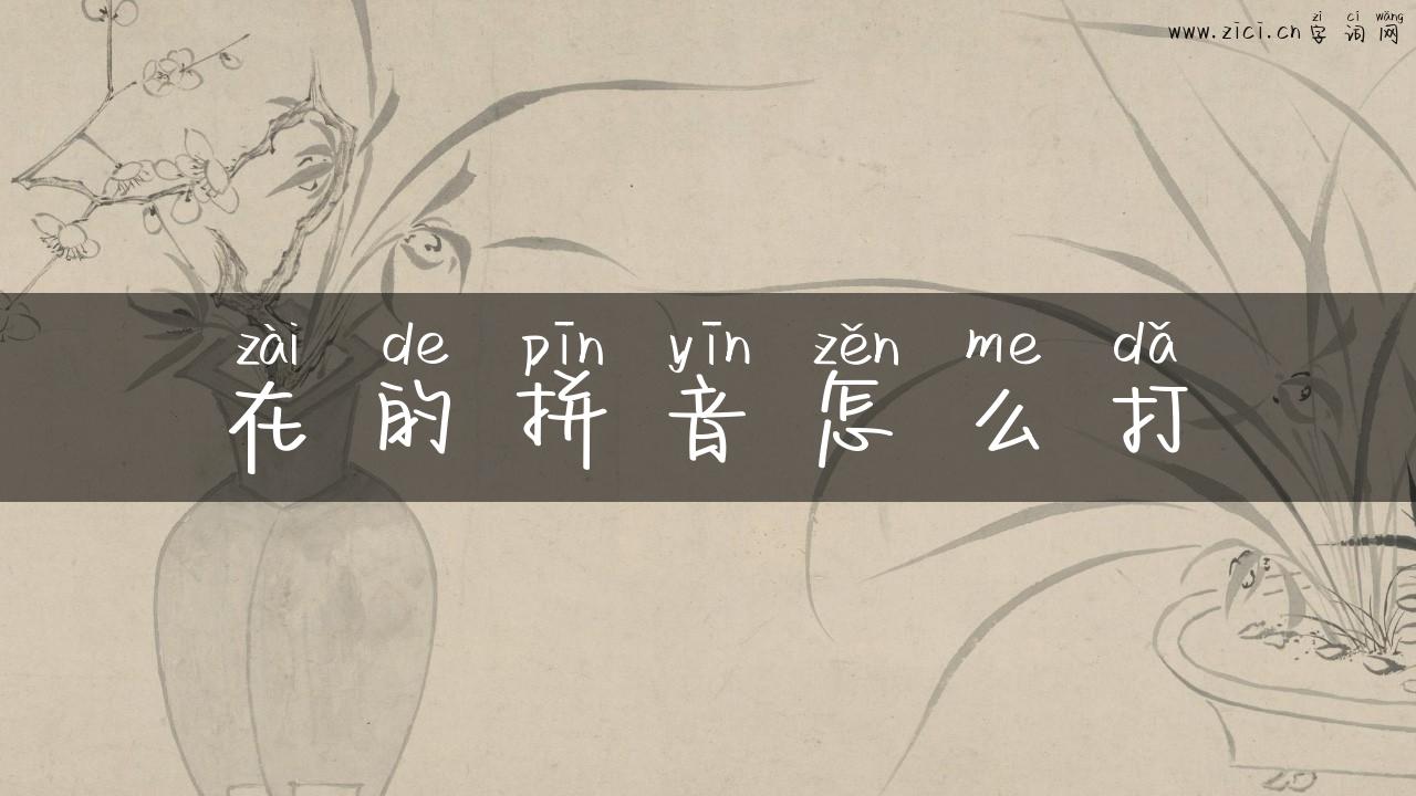 在的拼音怎么打