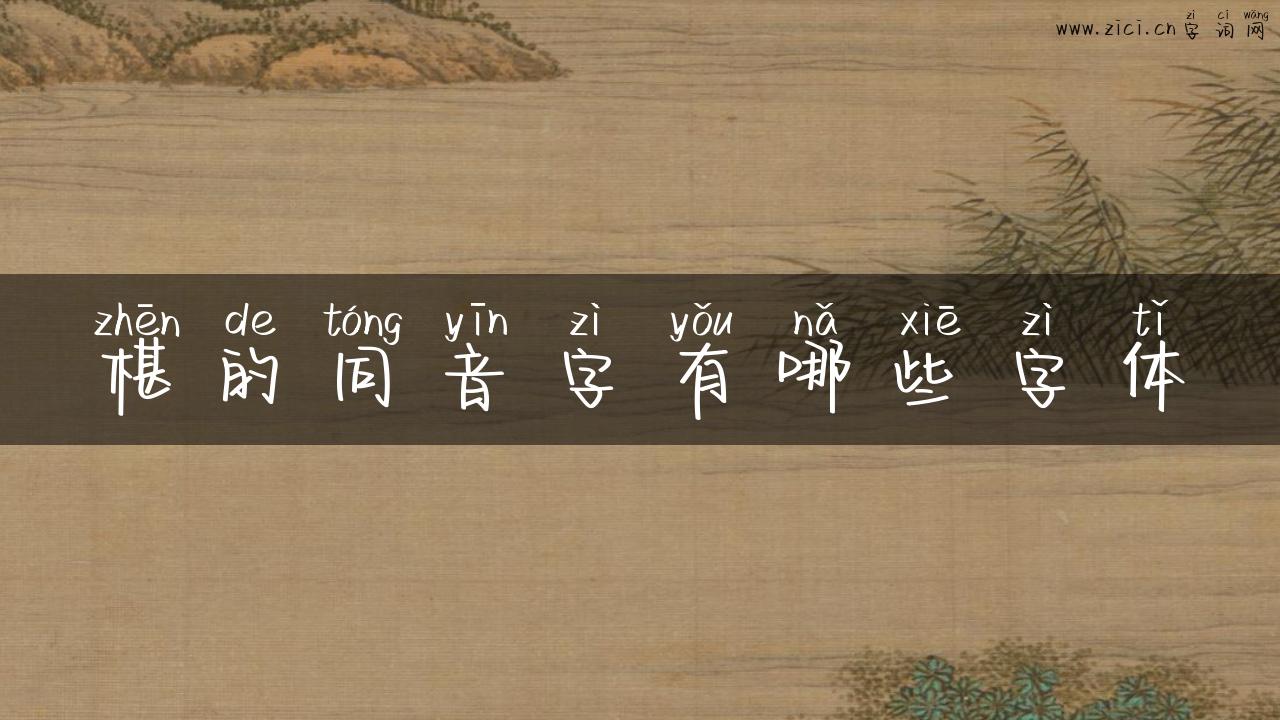 椹的同音字有哪些字体