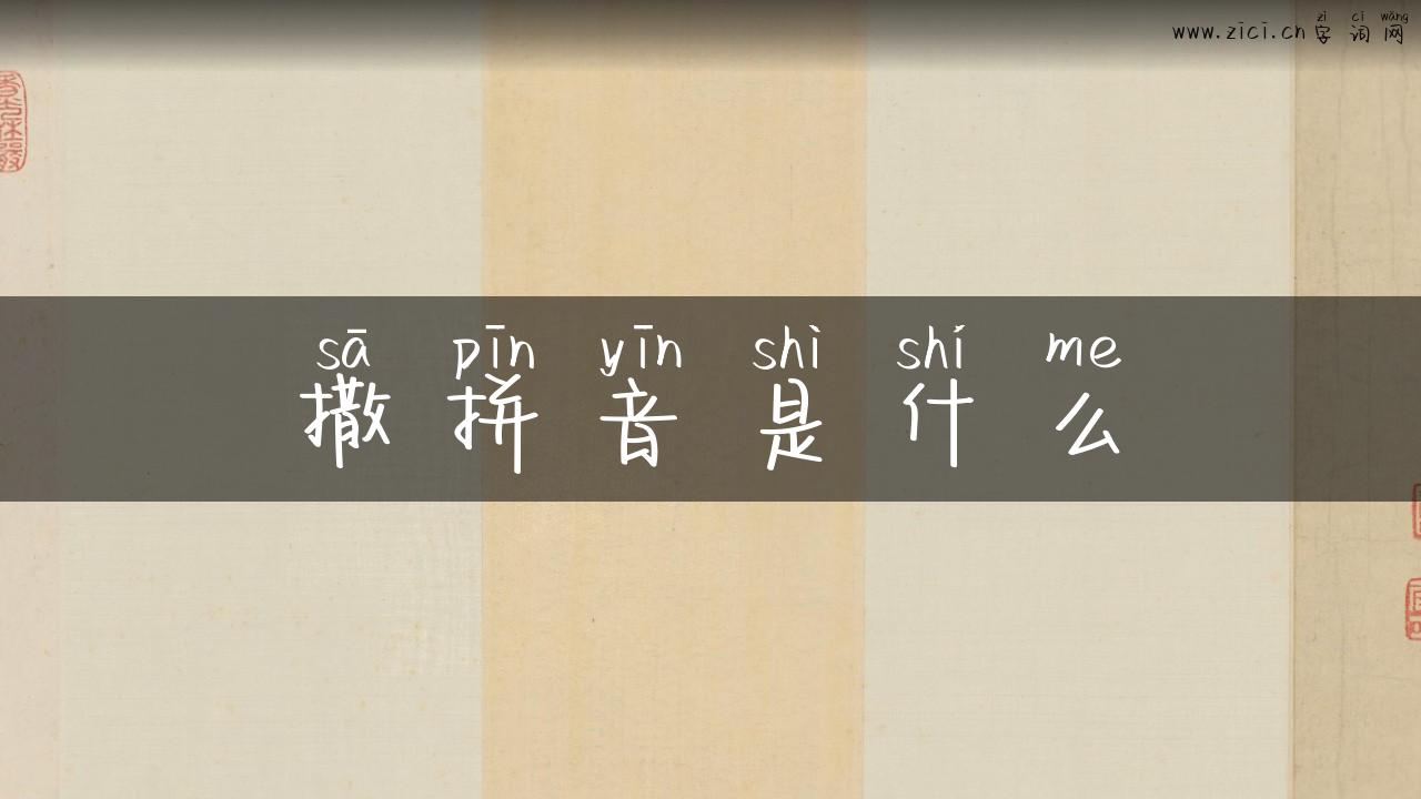 撒拼音是什么