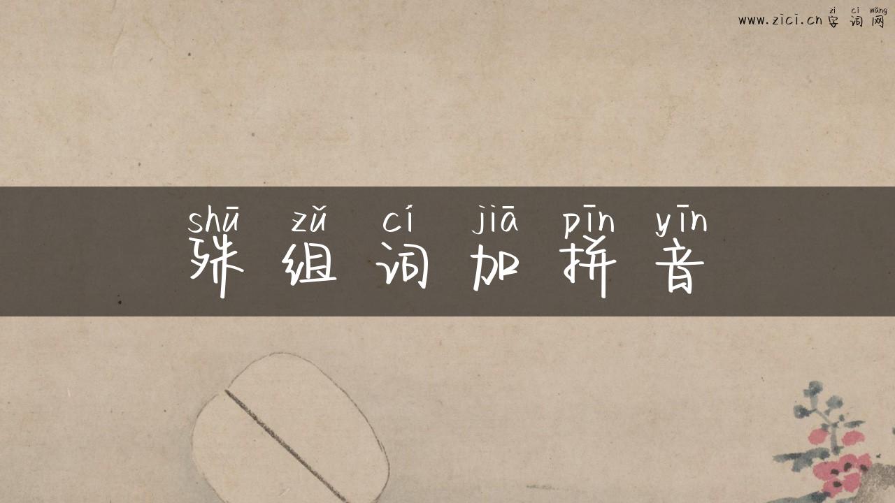 殊组词加拼音