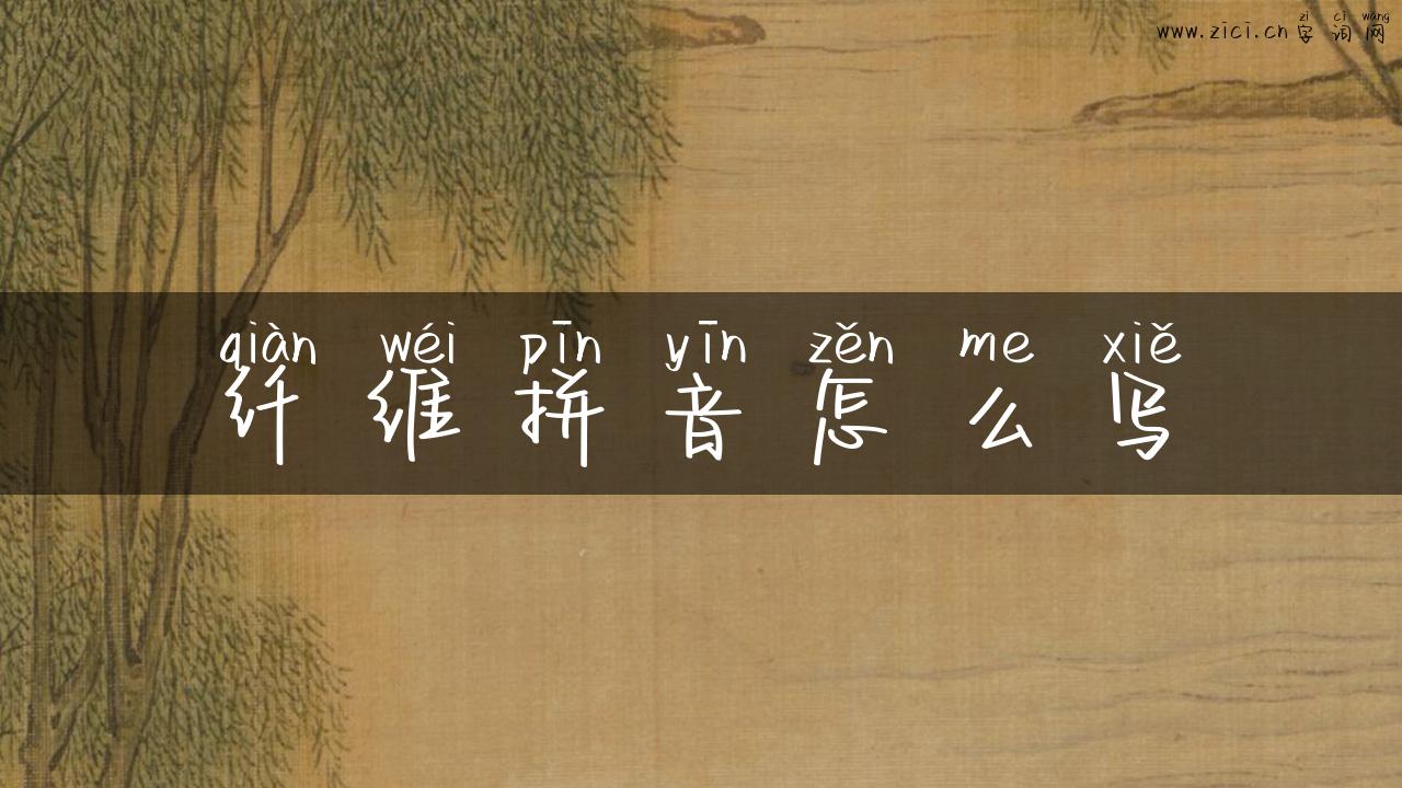 纤维拼音怎么写