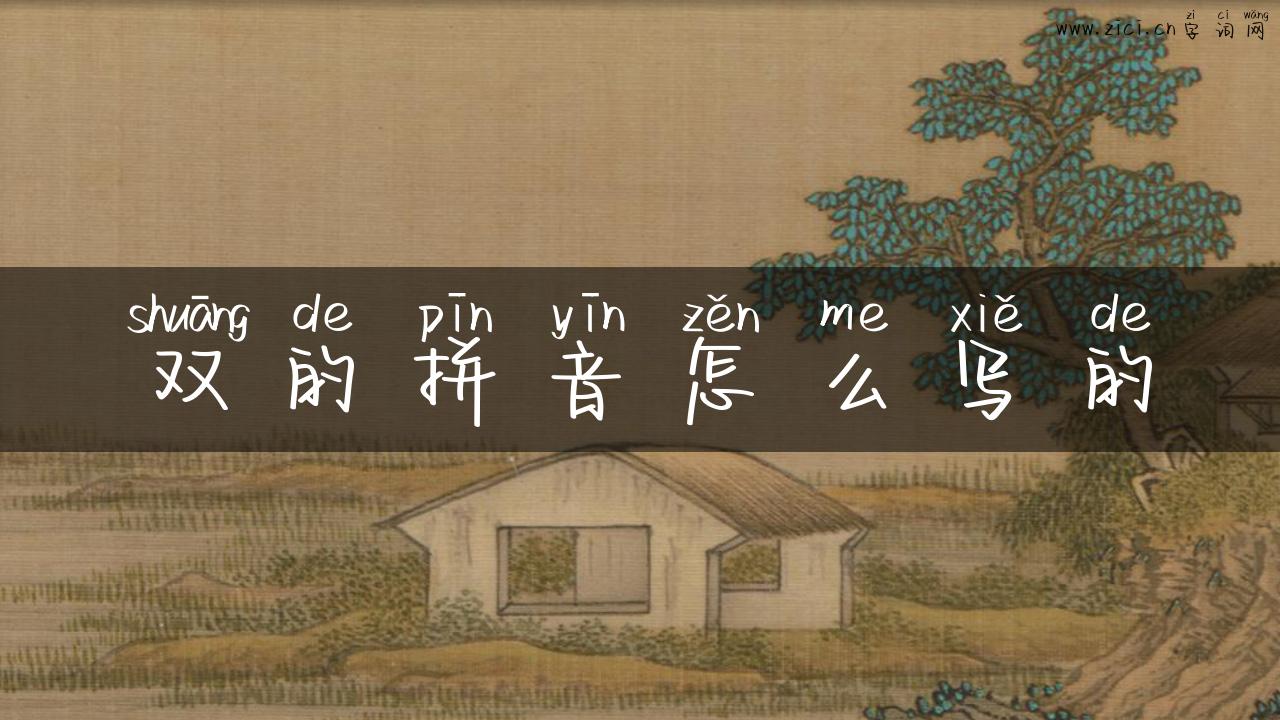双的拼音怎么写的