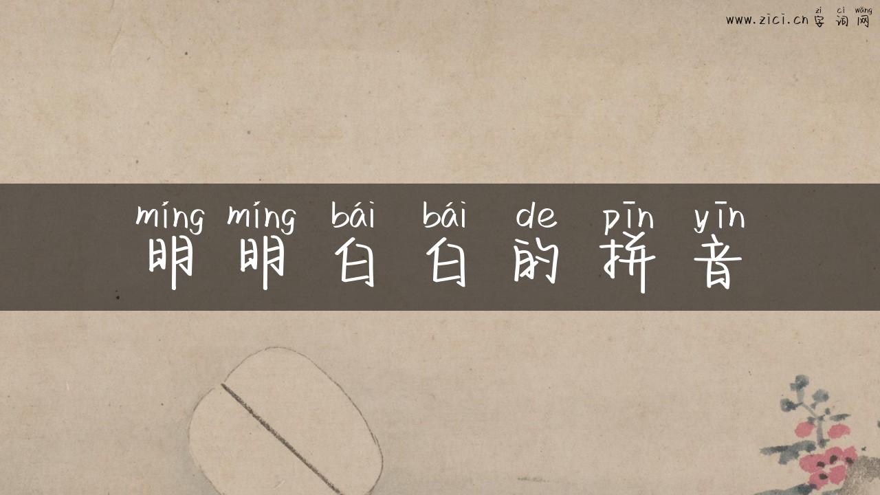 明明白白的拼音
