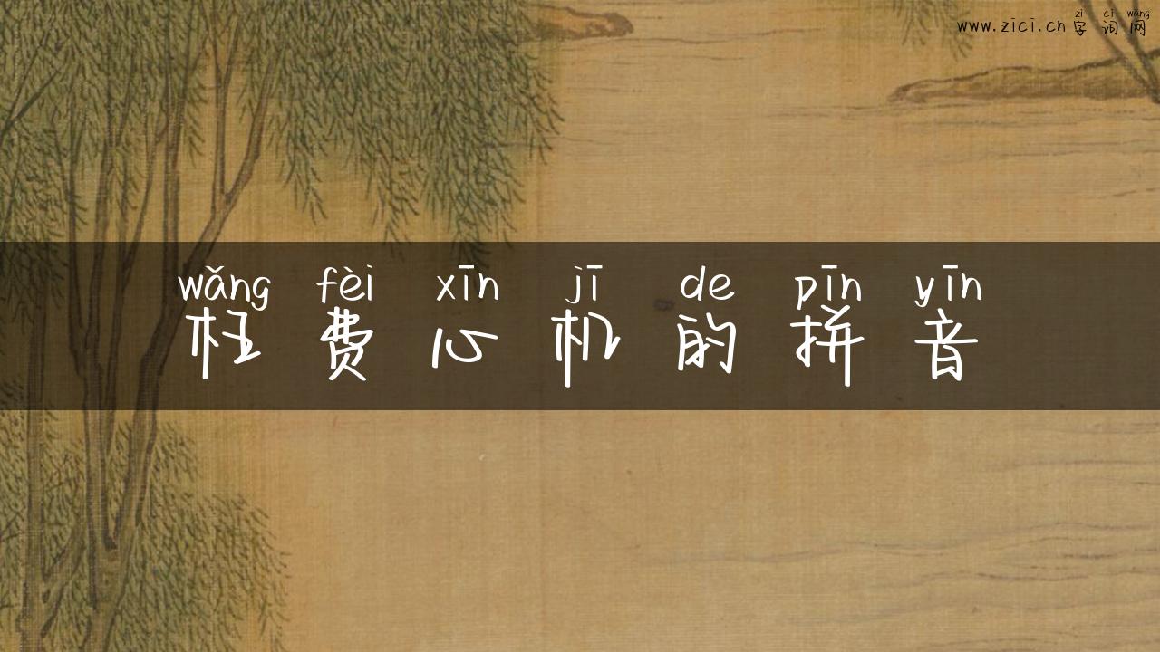 枉费心机的拼音