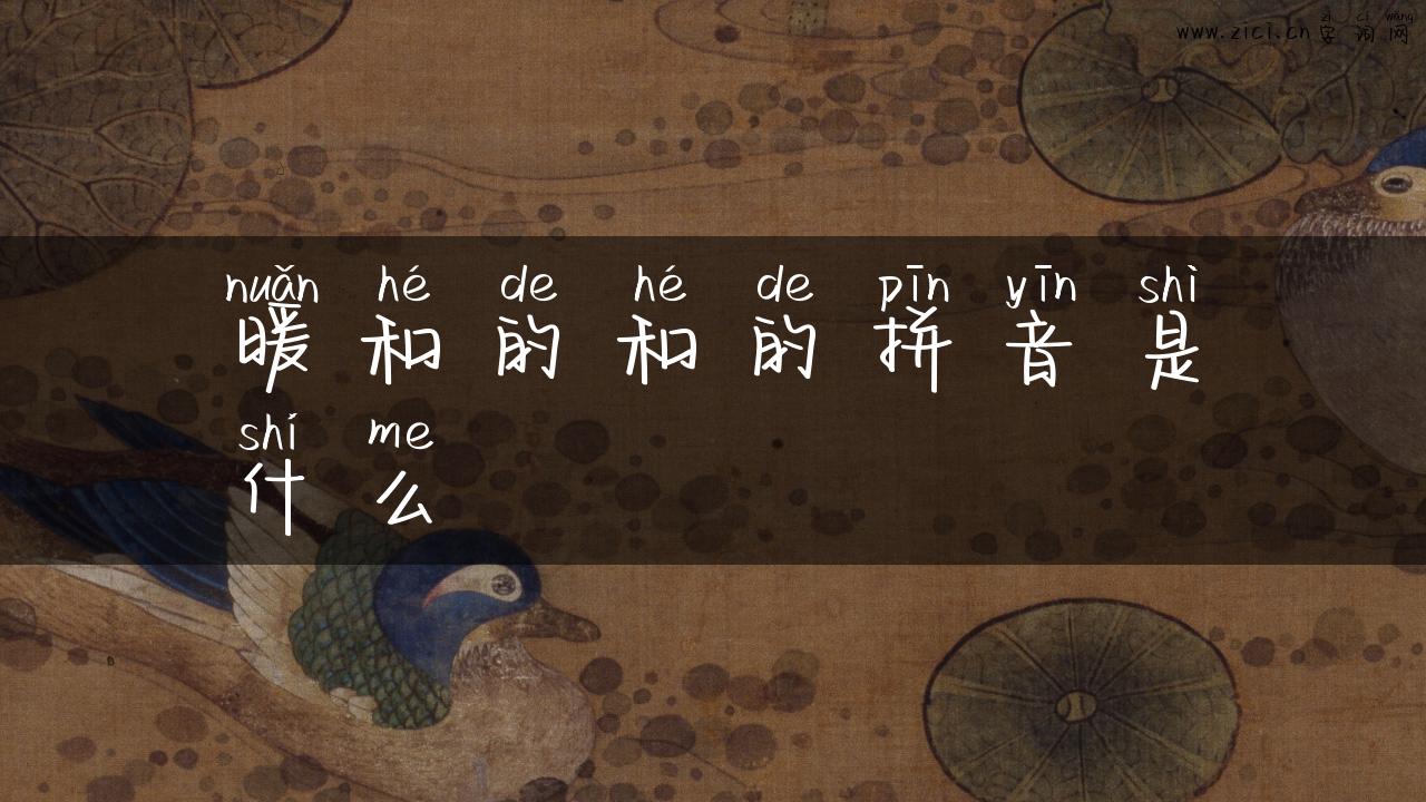 暖和的和的拼音是什么