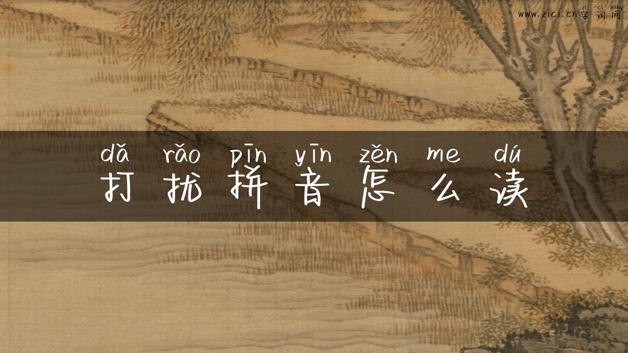 打扰拼音怎么读