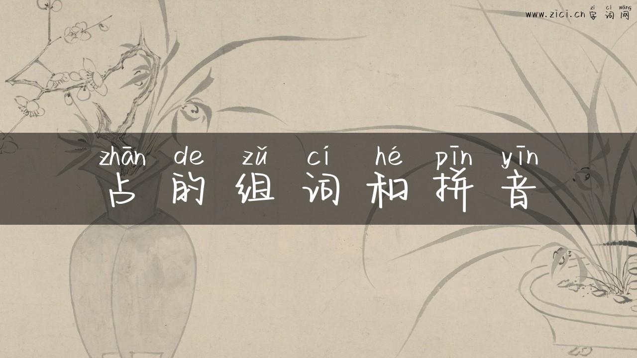 占的组词和拼音