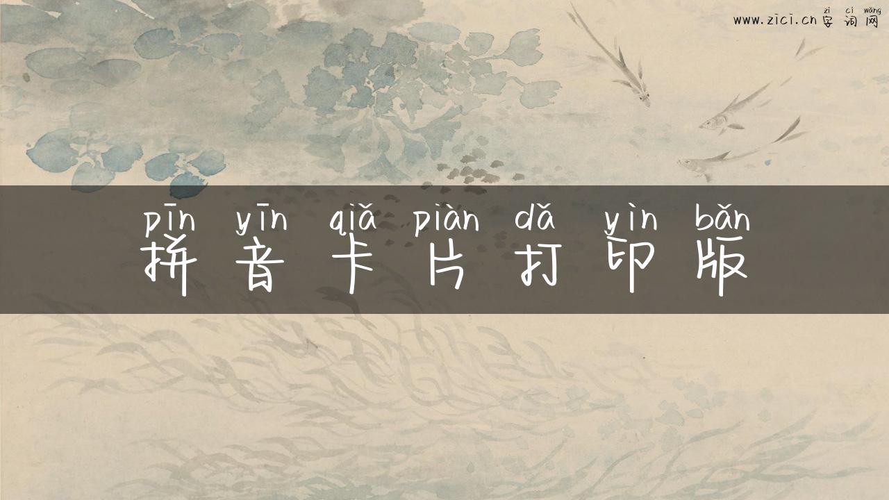 拼音卡片打印版